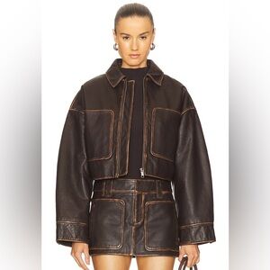 The GRLFRND Cropped Leather Jacket